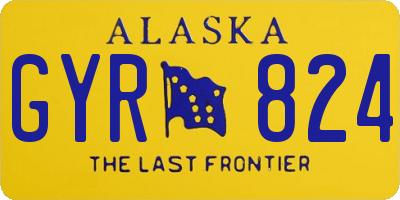 AK license plate GYR824