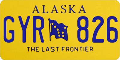 AK license plate GYR826