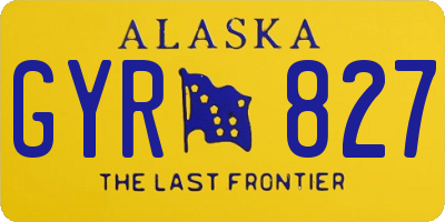 AK license plate GYR827