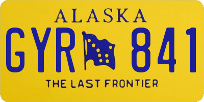 AK license plate GYR841