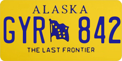AK license plate GYR842