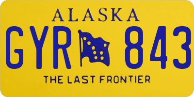 AK license plate GYR843