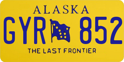 AK license plate GYR852