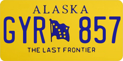 AK license plate GYR857