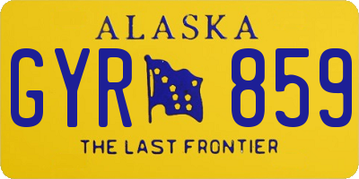 AK license plate GYR859