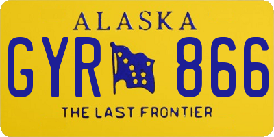 AK license plate GYR866