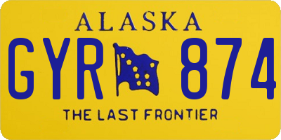 AK license plate GYR874