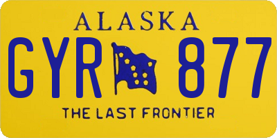 AK license plate GYR877