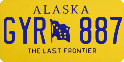 AK license plate GYR887