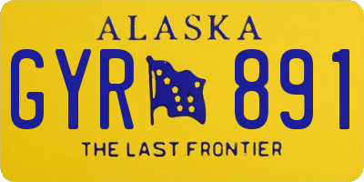 AK license plate GYR891
