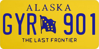 AK license plate GYR901