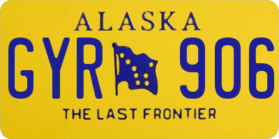 AK license plate GYR906