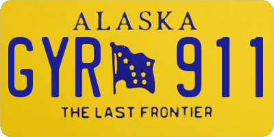 AK license plate GYR911