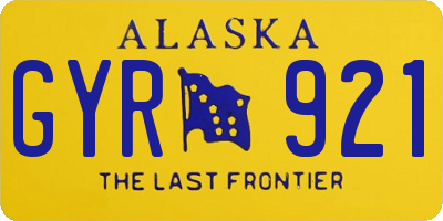 AK license plate GYR921