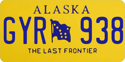 AK license plate GYR938