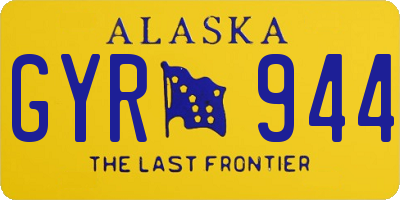 AK license plate GYR944