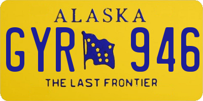 AK license plate GYR946