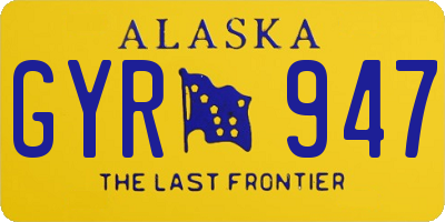 AK license plate GYR947
