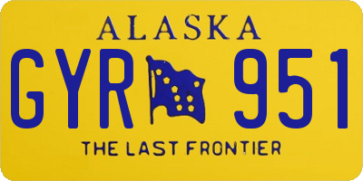 AK license plate GYR951