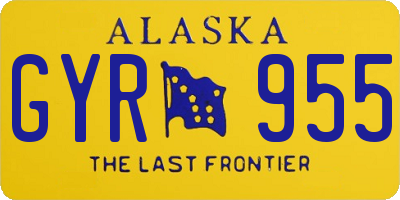 AK license plate GYR955
