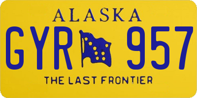 AK license plate GYR957