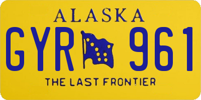 AK license plate GYR961