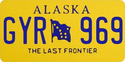 AK license plate GYR969