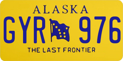 AK license plate GYR976