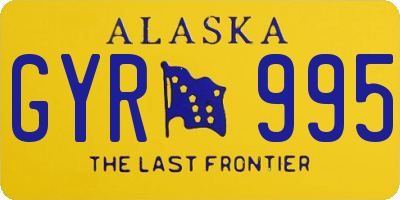 AK license plate GYR995