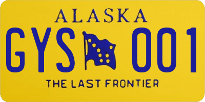 AK license plate GYS001