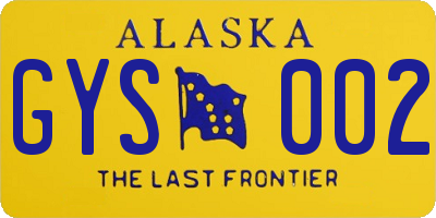 AK license plate GYS002