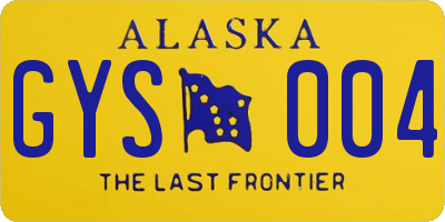 AK license plate GYS004