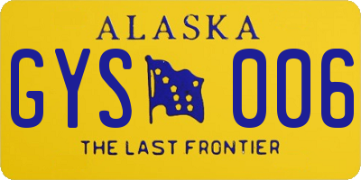 AK license plate GYS006