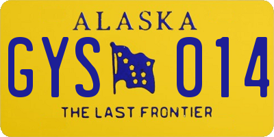 AK license plate GYS014