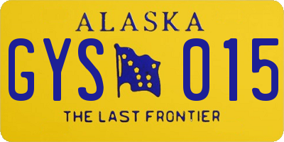 AK license plate GYS015