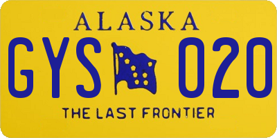 AK license plate GYS020
