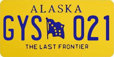 AK license plate GYS021