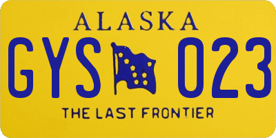 AK license plate GYS023