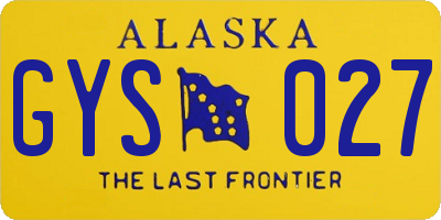 AK license plate GYS027