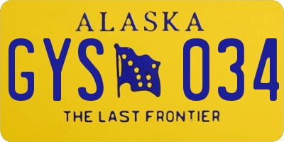AK license plate GYS034