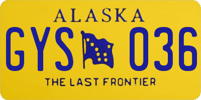 AK license plate GYS036