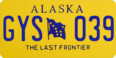 AK license plate GYS039