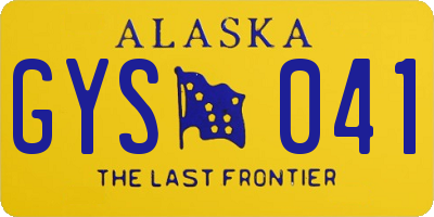 AK license plate GYS041