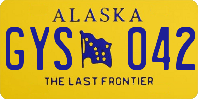 AK license plate GYS042
