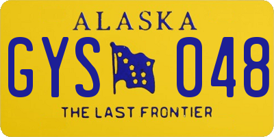 AK license plate GYS048