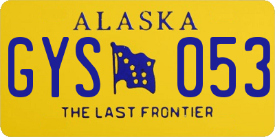 AK license plate GYS053