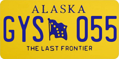 AK license plate GYS055