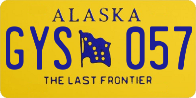 AK license plate GYS057