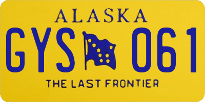 AK license plate GYS061