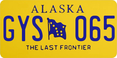 AK license plate GYS065